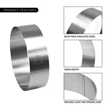 Versatile Cake Ring Set for Bakers - 4/6/8/10 Inch