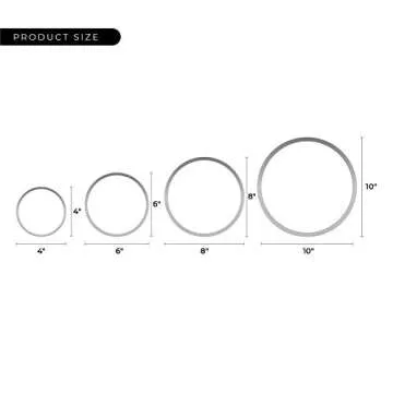 Versatile Cake Ring Set for Bakers - 4/6/8/10 Inch