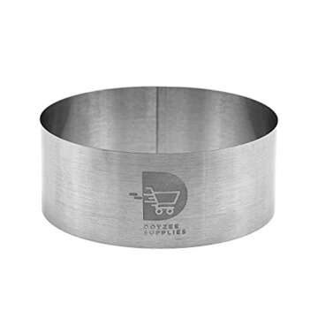 Versatile Cake Ring Set for Bakers - 4/6/8/10 Inch