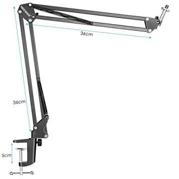 Neewer Webcam Scissor Arm Stand - Adjustable, Durable & Sturdy