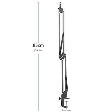 Neewer Desktop Clamp Adjustable Suspension Boom Scissor Arm Stand Holder 360 Degree Rotation Swivel Mount, Load up to 2.2 pounds/1 kilograms for Logitech Webcam C922 C930e C930 C920 C615 C960 C980 pro