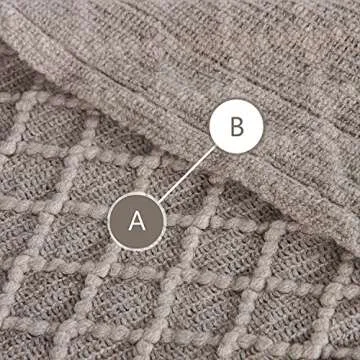 NTBAY Acrylic Knitted Throw Blanket, Lightweight and Soft Cozy Decorative Woven Blanket with Tassels for Travel, Couch, Bed, Sofa, 51x67 Inches, Taupe Checkered