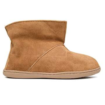 Minnetonka Womens Sheepskin Ankle Boot Tan Size 7