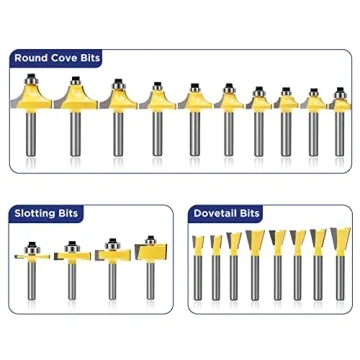 MNA Router Bits Set 100 Piece Universal 1/4 Inch Shank