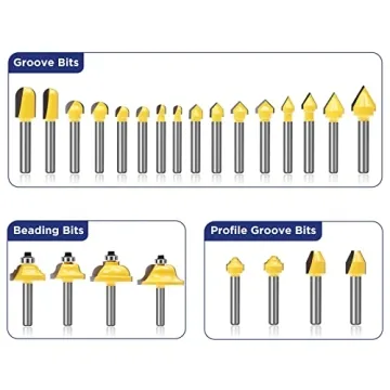 MNA Router Bits Set 100 Piece Universal 1/4 Inch Shank