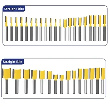 MNA Router Bits Set 100 Piece Universal 1/4 Inch Shank