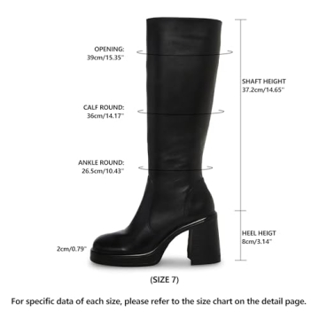SOVANYOU Platform Knee High Boots - Stylish, Comfortable & Versatile