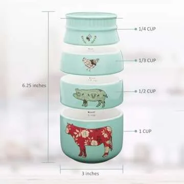 Live Simply Farmhouse Measuring Cups - Charming Gifts