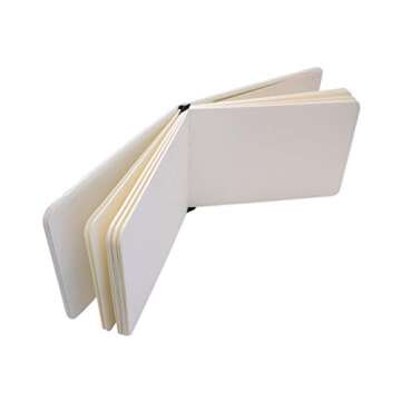 Etchr A5 Landscape Sketchbook - Cold Press Mixed Media 100% Cotton Sketchbook - Hardcover Drawing Bo...