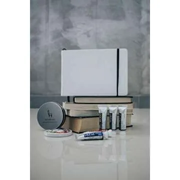 Etchr A5 Landscape Sketchbook - Cold Press Mixed Media 100% Cotton Sketchbook - Hardcover Drawing Book - Hardcover Sketchbook 5.8”x8.3 with 52 Pages - Sketch Pad with Customizable Cover