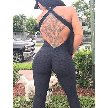 Stylish SEASUM Women's Backless Bodysuit for Comfort