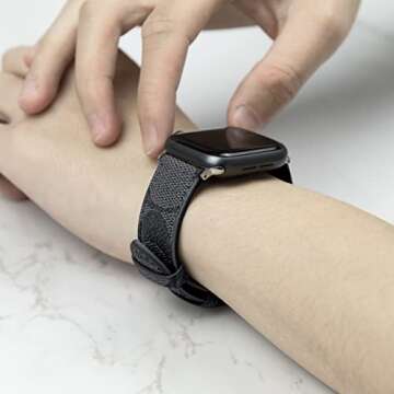 REYUIK Leather Band Compatible with Apple Watch iWatch 38mm 40mm 41mm 42mm 44mm 45mm 49mm Women Men, Luxury Designer Leather Wristband for iWatch Ultra/Ultra 2 Series 9 8 7 6 5 4 3 2 1 SE