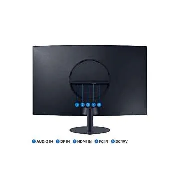 SAMSUNG T550 Series 27-Inch FHD 1080p Computer Monitor, 75Hz, Curved, Built-in Speakers, HDMI, Display Port, FreeSync (LC27T550FDNXZA)