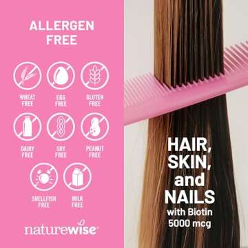 NatureWise Biotin Supplement for Hair Skin and Nails