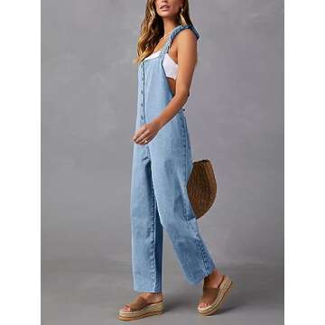 Stylish Tongmingyun Women's Loose Denim Overalls for All Occasions