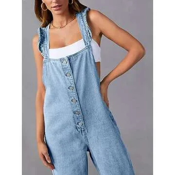 Stylish Tongmingyun Women's Loose Denim Overalls for All Occasions