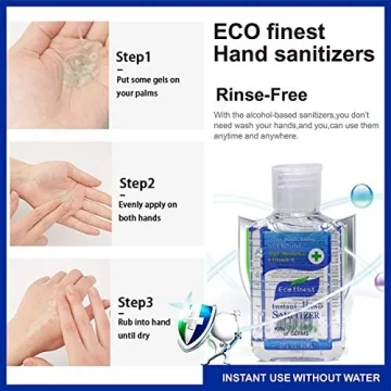 Eco Finest Travel Hand Sanitizer Gel, 5-Pack for Quick Clean