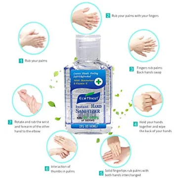 Eco Finest Travel Hand Sanitizer Gel, 5-Pack for Quick Clean