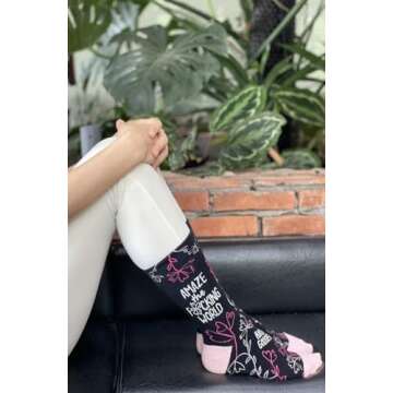 SHEROCIOUS - Amaze the Fxcking World - Inspirational Gifts for Women - Fun Socks - Cute Socks - gift...