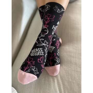 SHEROCIOUS - Amaze the Fxcking World - Inspirational Gifts for Women - Fun Socks - Cute Socks - gift for women - self care gifts for women