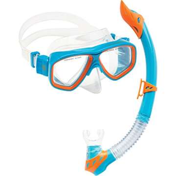 Cressi Rocks Kids Set, Blue/Orange, L/XL
