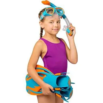 Cressi Rocks Kids Set, Blue/Orange, L/XL