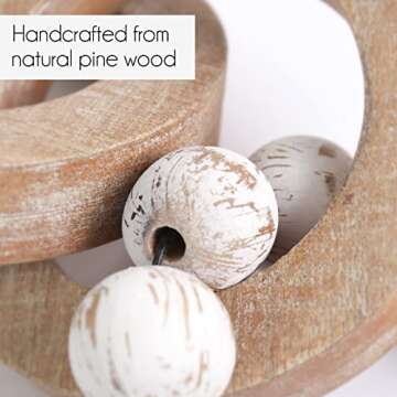 Rustic Handcrafted Wood Chain Link Home Decor Gift