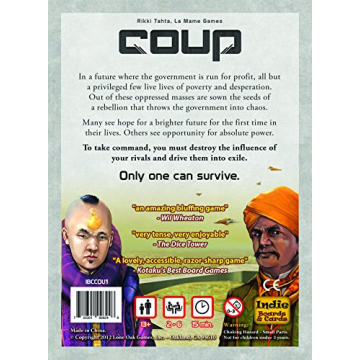 Coup: Fun Bluffing Game for Family & Friends - 2-6 Players!