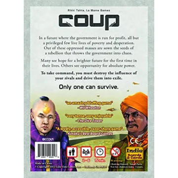Coup: Fun Bluffing Game for Family & Friends - 2-6 Players!