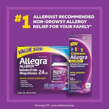 Allegra Adult Non-Drowsy Antihistamine Gelcaps, 60 Count