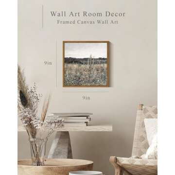 InSimSea Vintage Floral Canvas Wall Art 9x9