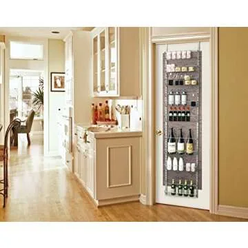 Over the Door Pantry Organizer - 9-Tier Organizer for Bathroom, Closet, or Kitchen Storage - Pantry Organizers and Storage by Home-Complete (White)