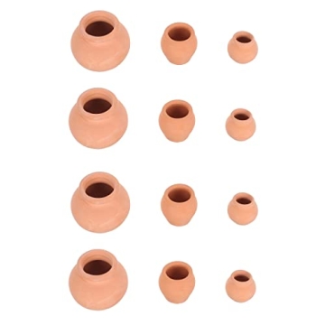 Mini Clay Pots for Succulents and Cacti - 12pcs Set