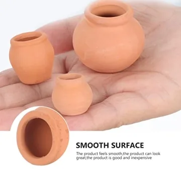 Mini Clay Pots for Succulents and Cacti - 12pcs Set