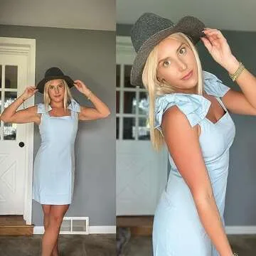 Cosonsen White Formal Dresses for Women Square Neck Bow Strap Mini Party Dress L