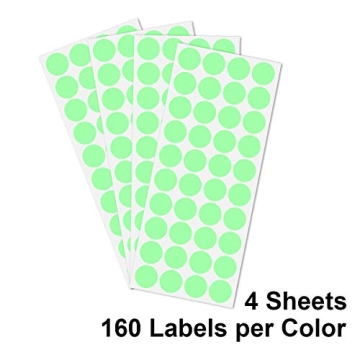2400 Color Coding Circle Dot Stickers - Assorted Colors for Easy Organization