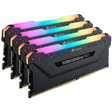 Corsair Vengeance RGB Pro 64GB (4x16GB) DDR4 3200 (PC4-25600) C16 Black Memory
