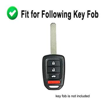 Key Fob Cover Case Fit for Honda Accord Civic CR-V HR-V Remote Holder Skin Protector Keyless Entry S...