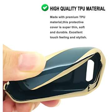 Key Fob Cover Case Fit for Honda Accord Civic CR-V HR-V Remote Holder Skin Protector Keyless Entry Sleeve Accessories (Blue)