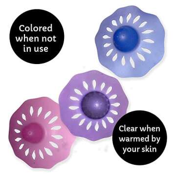 Color-Changing Nipple Shields by CERES CHILL - Colored When Cool, Clear When Worn (24MM)