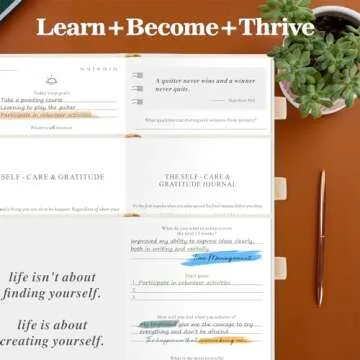 5 MINUTES A DAY Self-Care Journal – 91 Days Daily Reflection Notebook – Mental Health Journal, Anxiety & Guided Journal for Women & Men, Meditation & Mood Log, A5 (Beige)