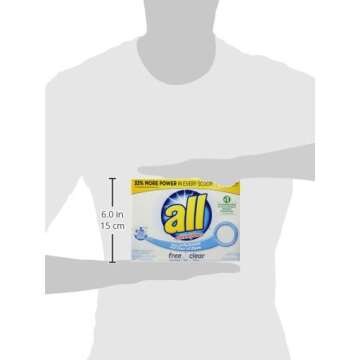 All Powder Laundry Detergent, Free Clear for Sensitive Skin, 52 Ounces, 40 Loads