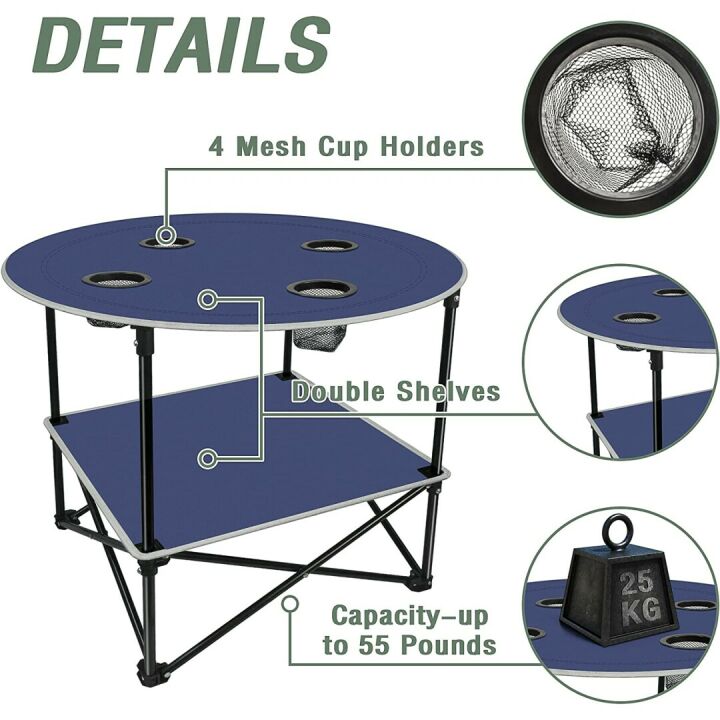 LESES Portable Picnic Table for Outdoor & Camping