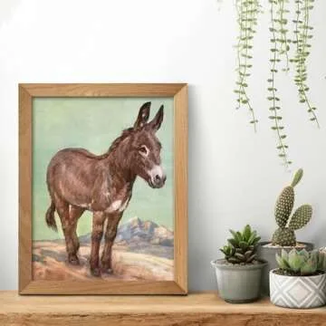 Rustic Donkey Art Print - Farmhouse Decor Unframed