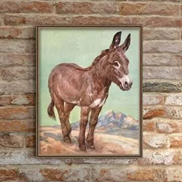 Rustic Donkey Art Print - Farmhouse Decor Unframed