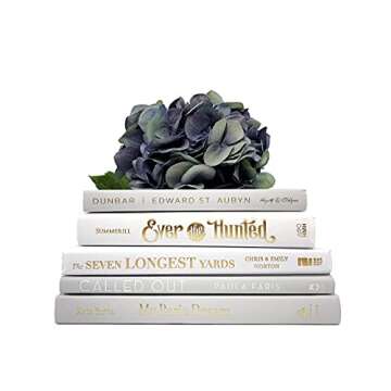 Bundle of White and Light Gray Decorative Books - Staging Books Color Bundle - Cream, Gray and Coordinating Hues - Home Decor Stack of Books