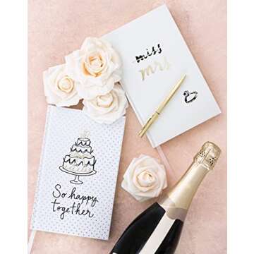 Kate Spade New York, Women's Bridal Journal, 8.25" x 5.25" Bound Notebook With 200 Lined Pages, Miss to Mrs.
