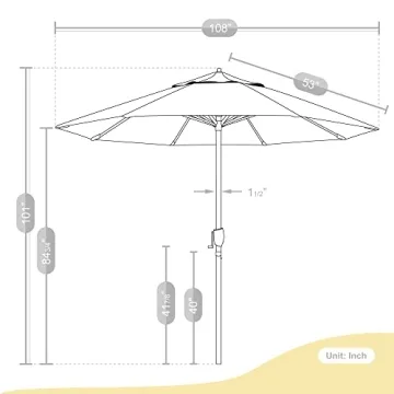 California Umbrella 9' Sunbrella Patio Umbrella for Outdoor Comfort