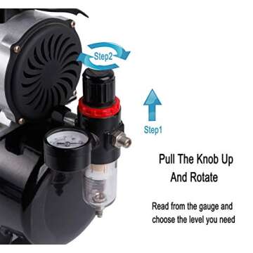 Timbertech Mini Compressor with Cooling Fan for Artists