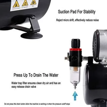 Timbertech Mini Compressor with Cooling Fan for Artists